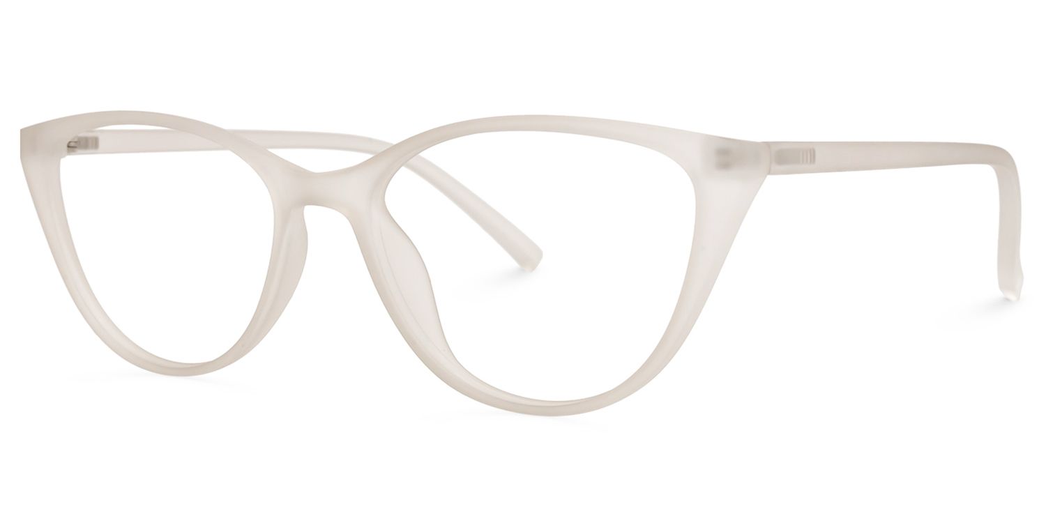 Lucy Cateye White Glasses  | ZEELOOL Canada1