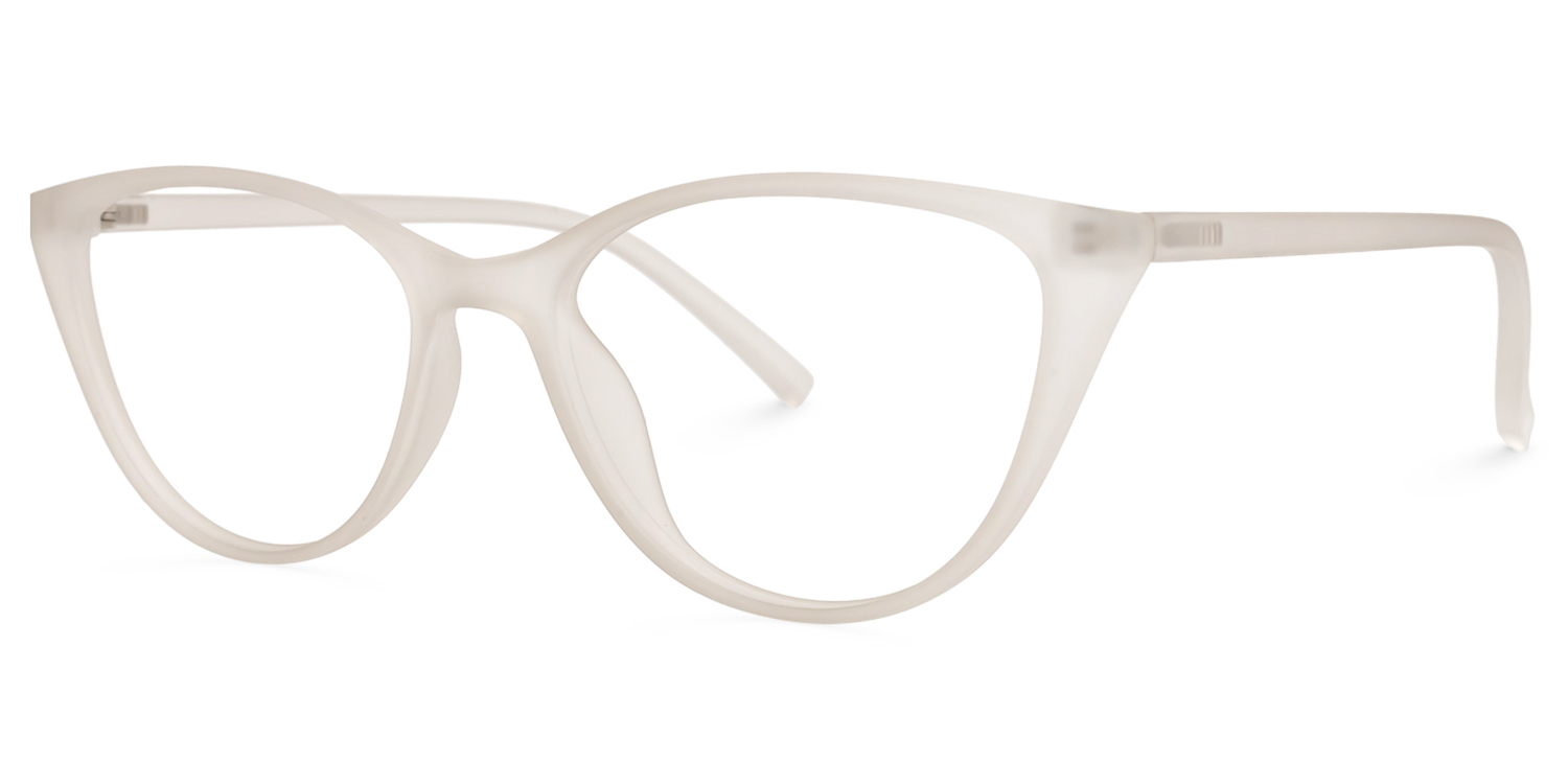 Lucy Cateye White Glasses  | ZEELOOL Canada1