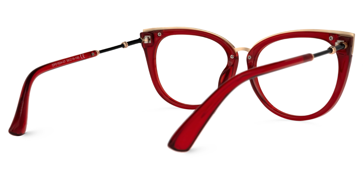 Dalton Cateye Red Glasses | ZEELOOL Canada3