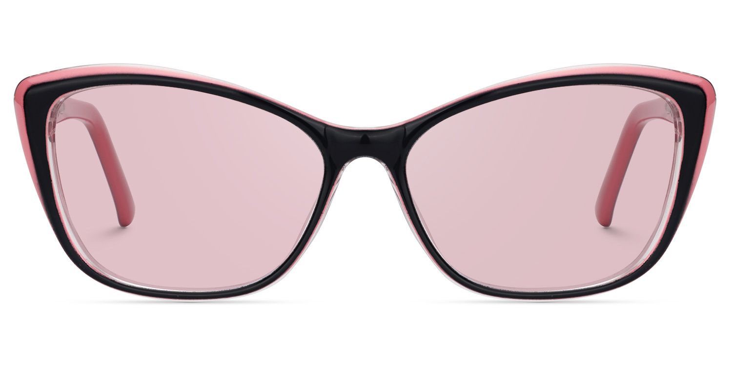 Fidelia Black Frame Sunglasses with Cat Eye Style | ZEELOOL CA0