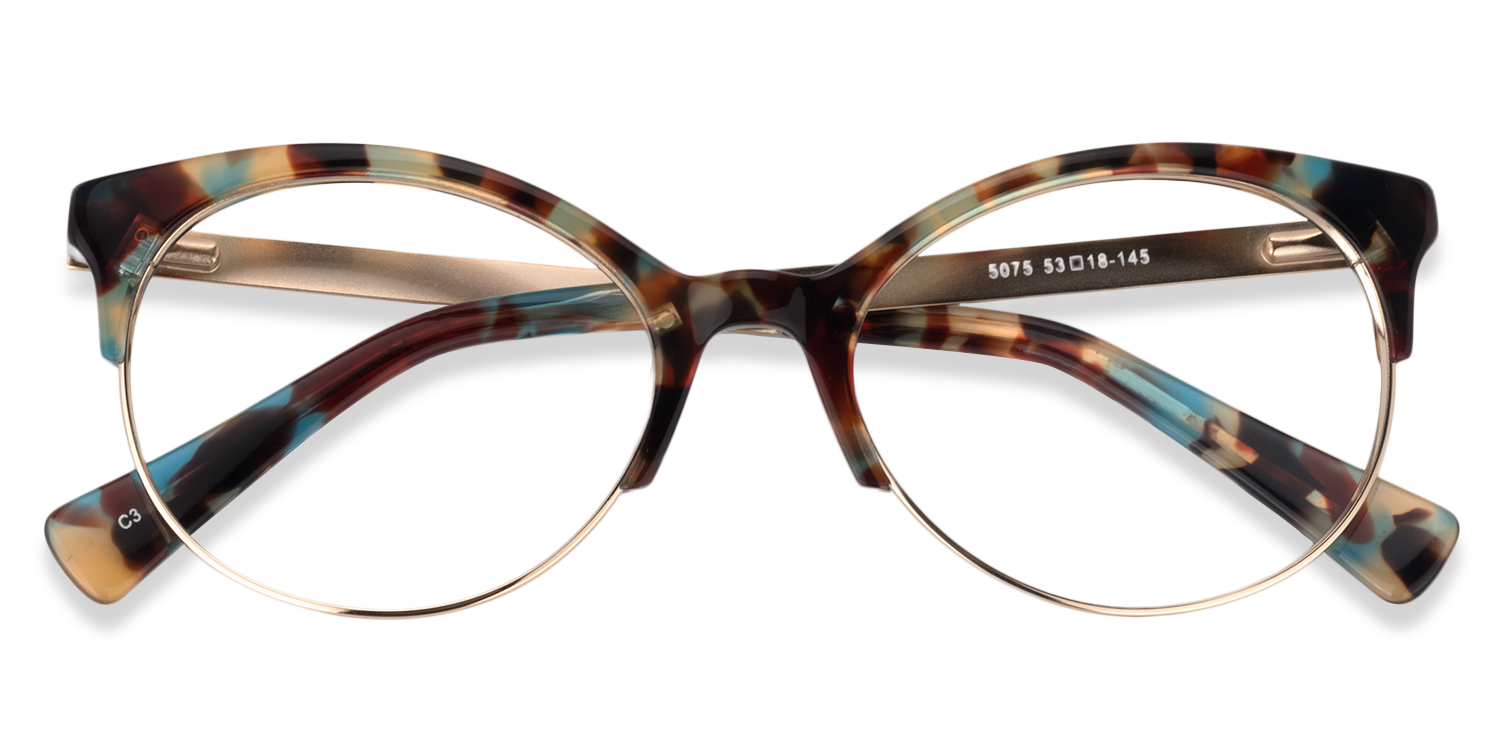 Cat Eye Blue Tortoise Glasses | ZEELOOL Canada1