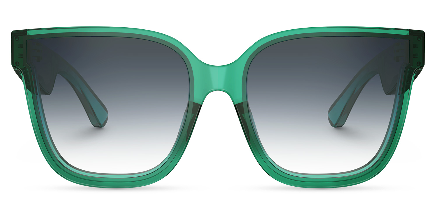 Boman Square Green Bluetooth Sunglasses0