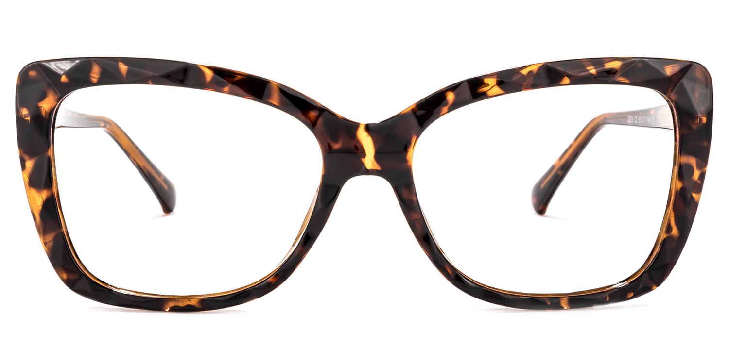 Edna Cat-eye Yellow-Tortoise Eyeglasses and Glasses Frames0