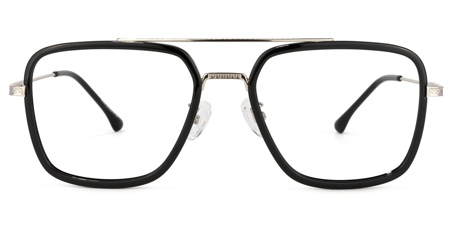 Nayeli Aviator Black-Silver Glasses | ZEELOOL Canada0