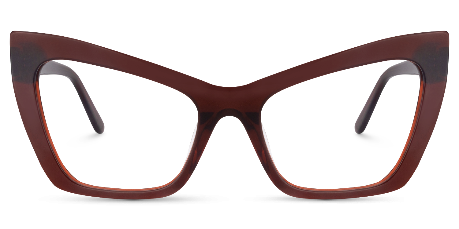 Driscoll Cateye Dark-Red Glasses | ZEELOOL Canada0
