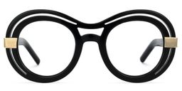 Texidor Round Black Glasses0
