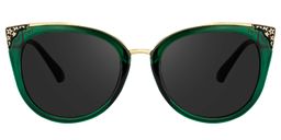 Dalton Cat Eye Dark Green Sunglasses0