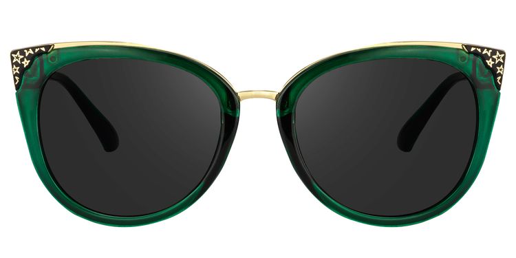 Dalton Cat Eye Dark Green Sunglasses
