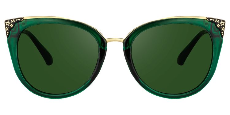 Dalton Cat Eye Dark Green Sunglasses
