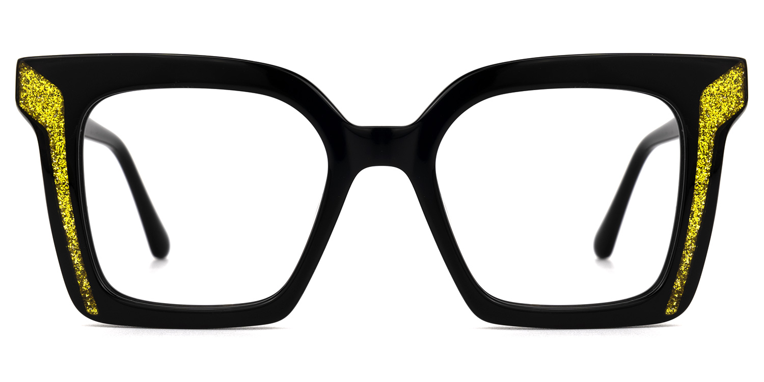 Khadra Square Black Glasses0