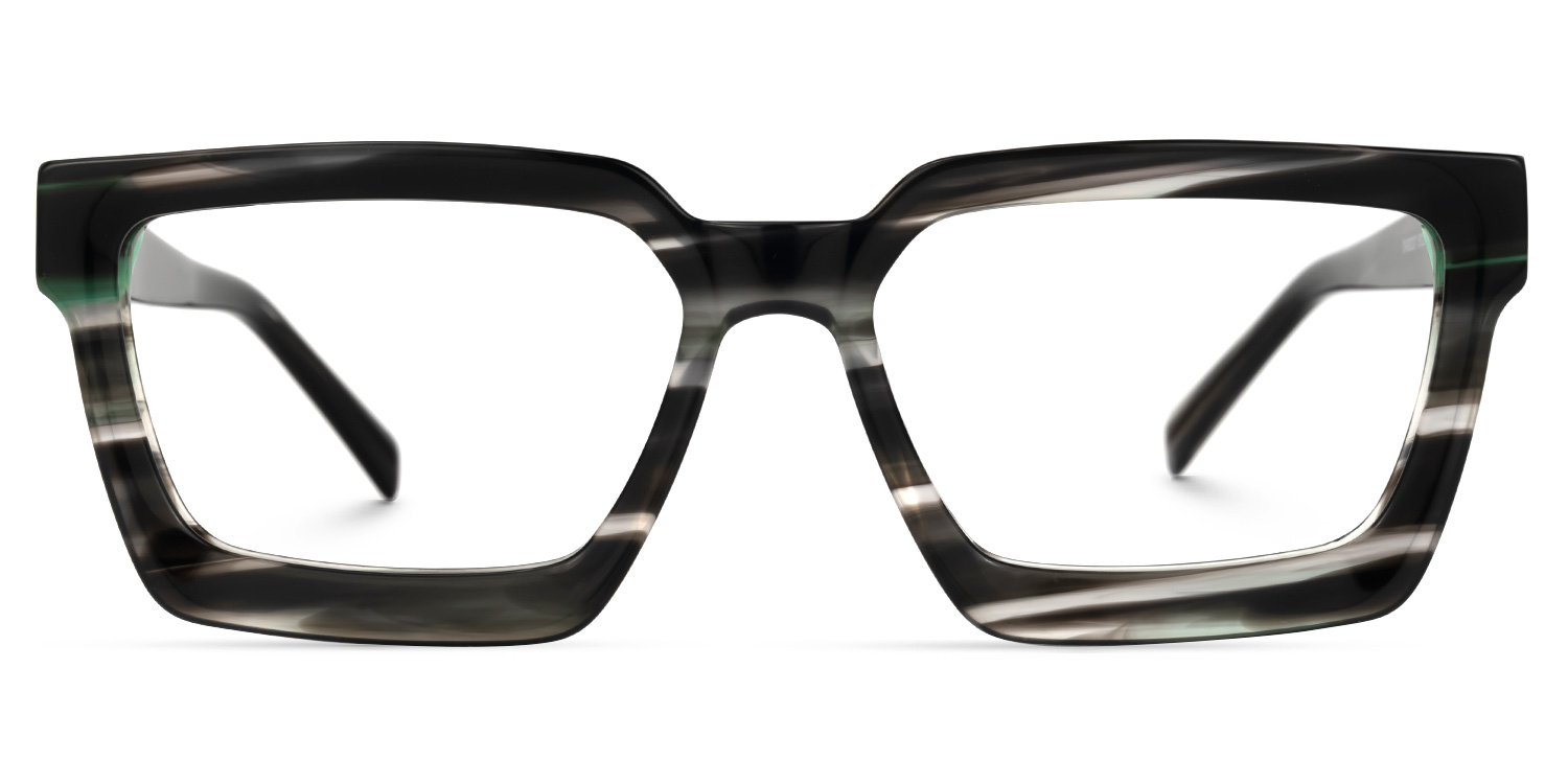 Bean Square Dark-Gray Glasses | ZEELOOL Canada0