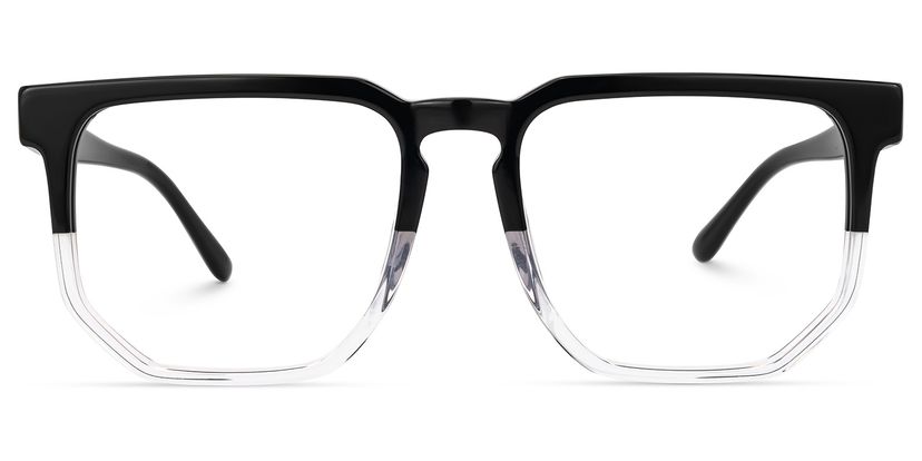 Matherne Square Black-Clear Glasses