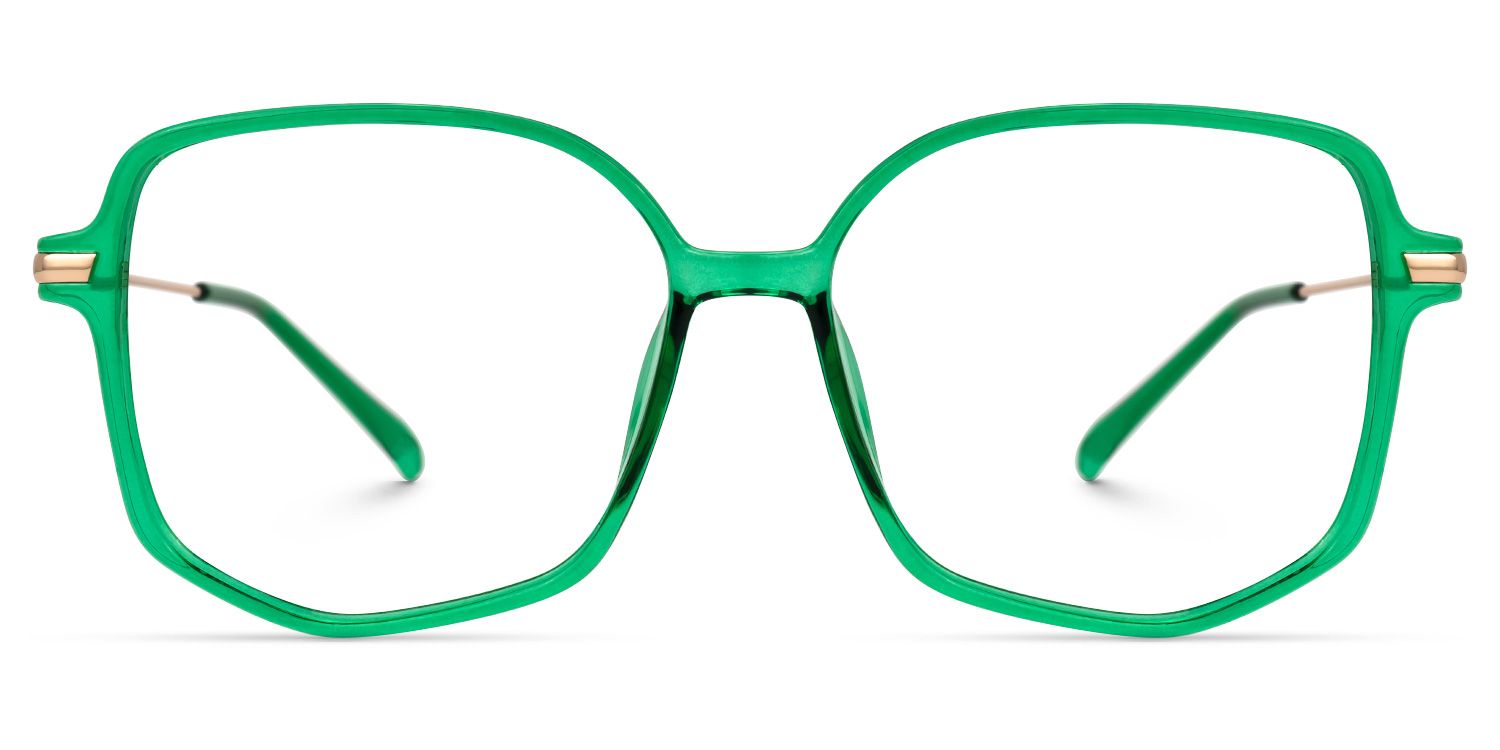 Payton Geometric Dark-Green Glasses | ZEELOOL Canada0