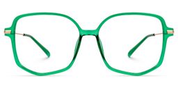 Payton Dark-Green Geometric Glasses0