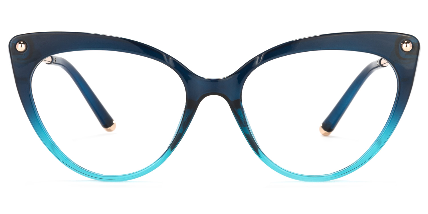 Alivia Cat Eye Blue Glasses | ZEELOOL Canada0