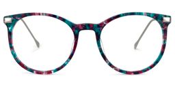 Lenid Round Floral Glasses0