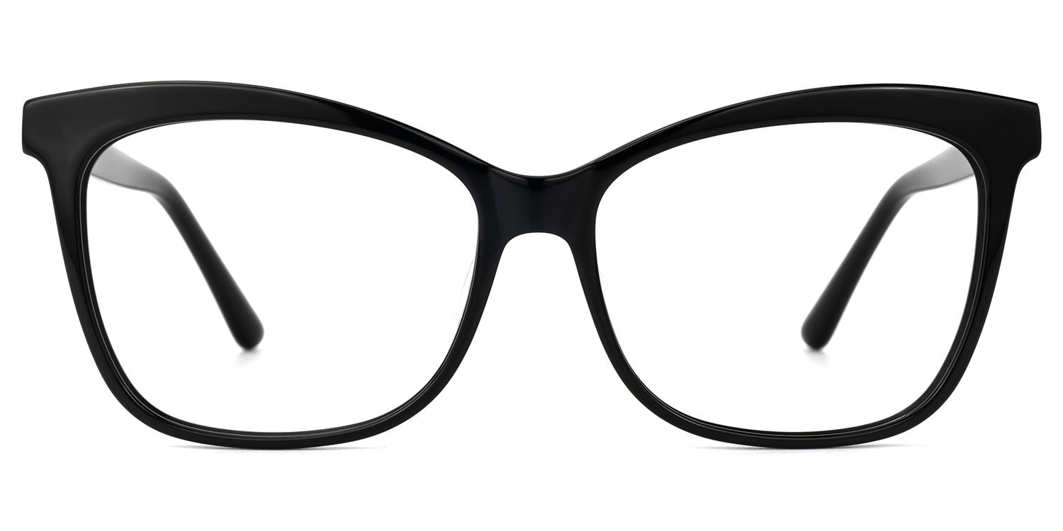 Alfred Butterfly Black Square Frame Glasses | ZEELOOL Canada0