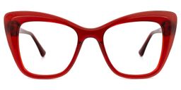 Youness Cateye Red Glasses0