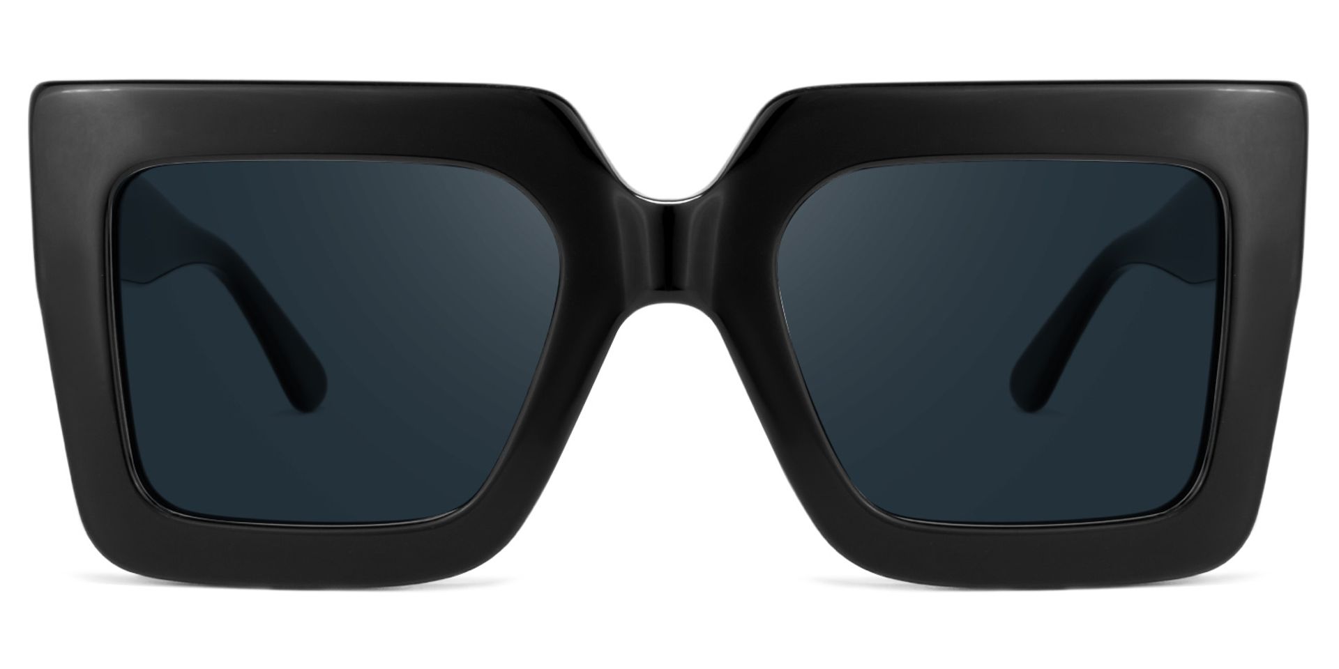 Brandon Square Black Sunglasses & Wide Frames0