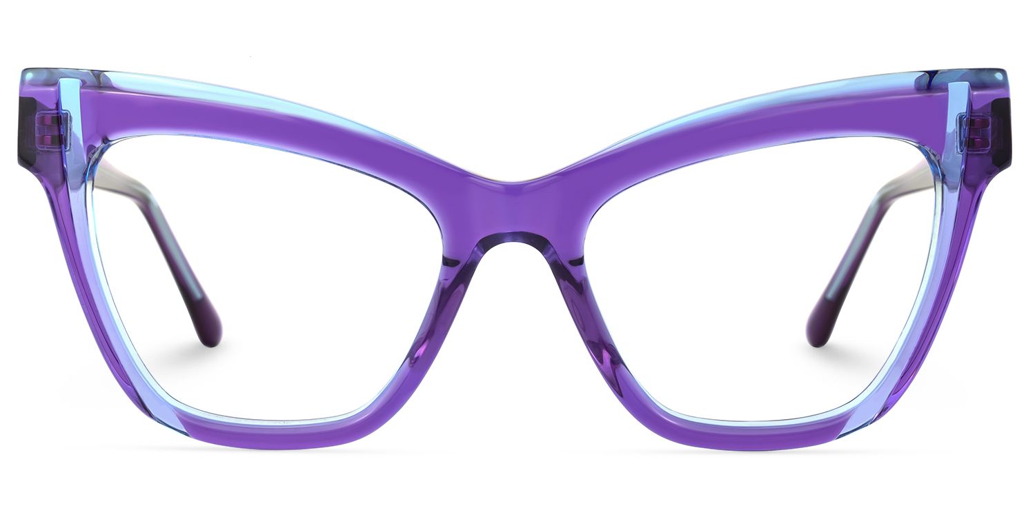 Saucie Cateye Purple Frame Glasses | ZEELOOL Canada0