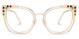 Abreu Cateye Clear Glasses0