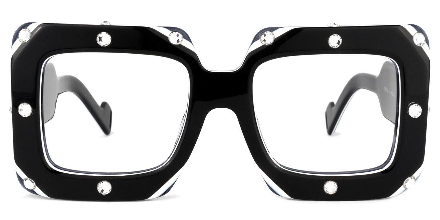Yuri Square Black Glasses | ZEELOOL Canada0
