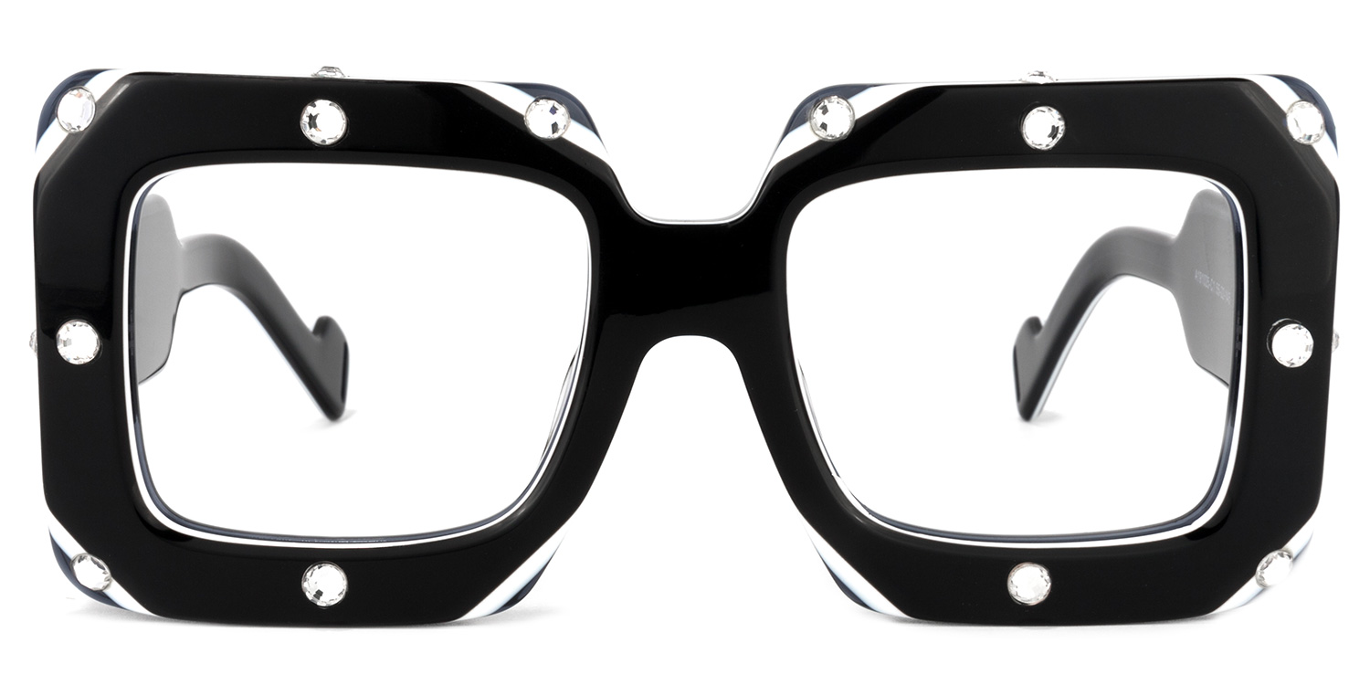 Yuri Square Black Glasses | ZEELOOL Canada0