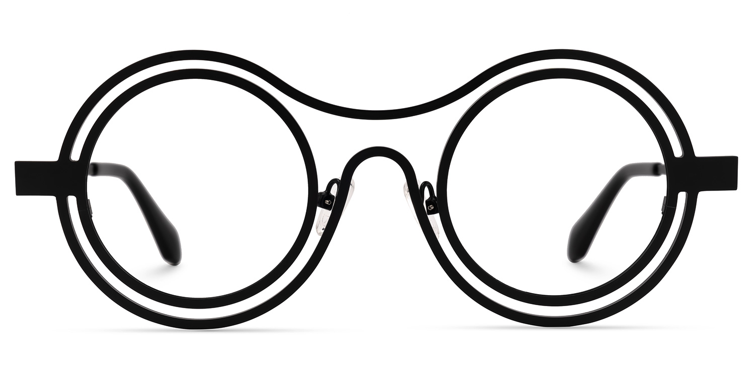 Paschal Round Black Glasses | ZEELOOL Canada0