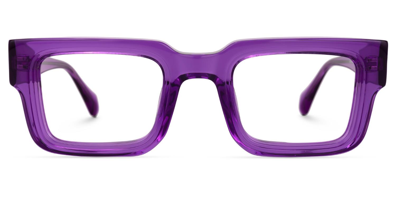 Glaucia Square Purple Glasses0