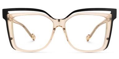 Twolla Square Beige Glasses