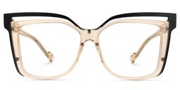 Twolla Square Beige Glasses0