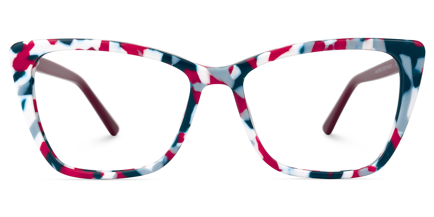 Fountain Cateye Blue-Red Glasses | ZEELOOL Canada0