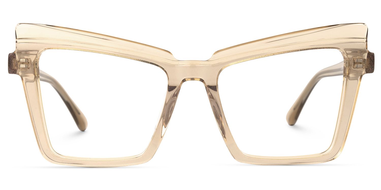 Conie Cateye Beige Glasses | ZEELOOL Canada0