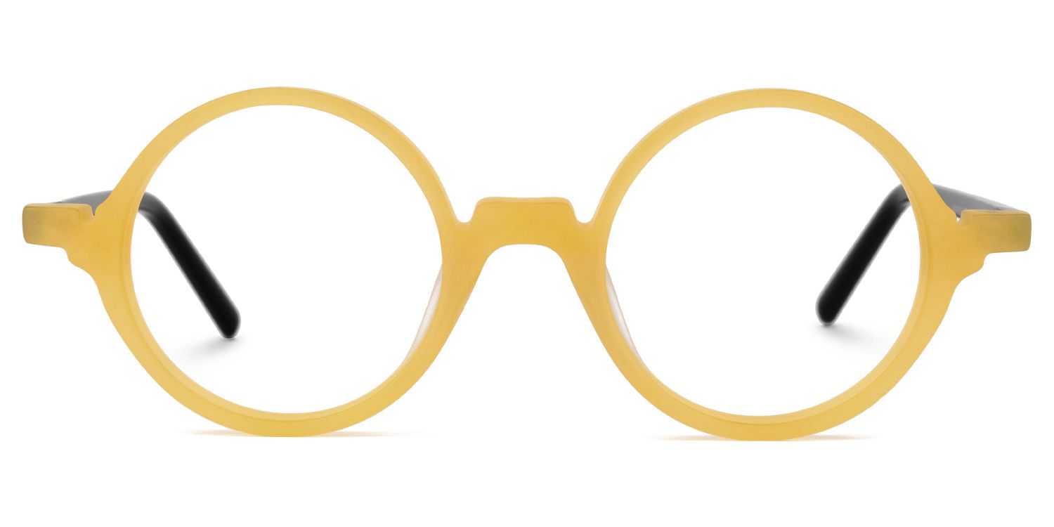 Otto Round Yellow Glasses | ZEELOOL Canada0