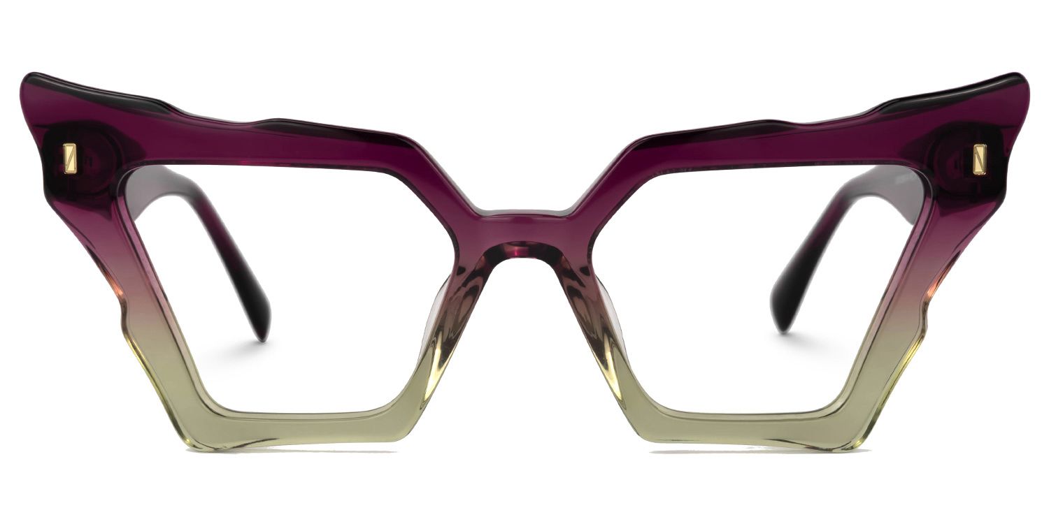 Jeralys Cateye Purple-Green Glasses | ZEELOOL Canada0