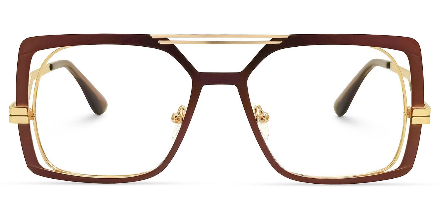 Karim Aviator Brown Glasses | ZEELOOL Canada0