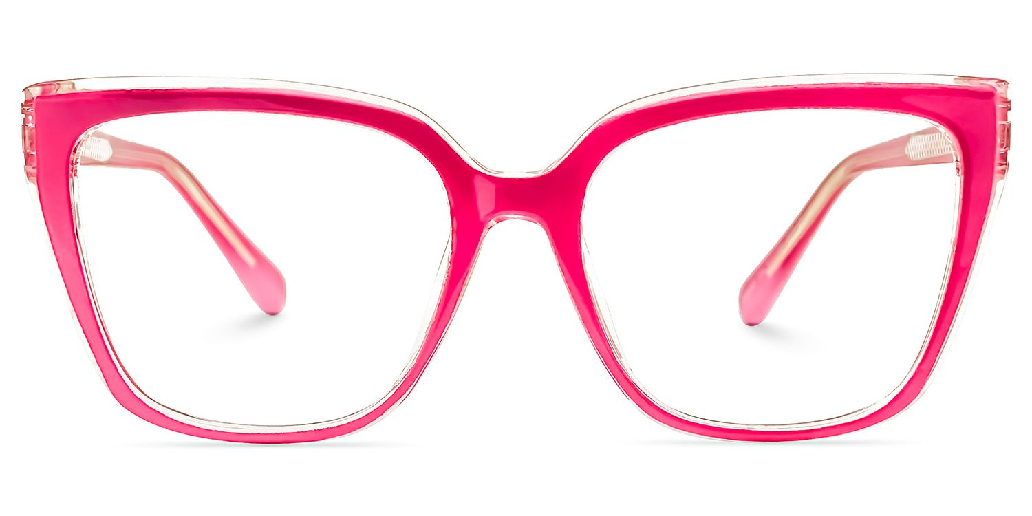 Karki Square Bright-Pink Glasses | ZEELOOL Canada0