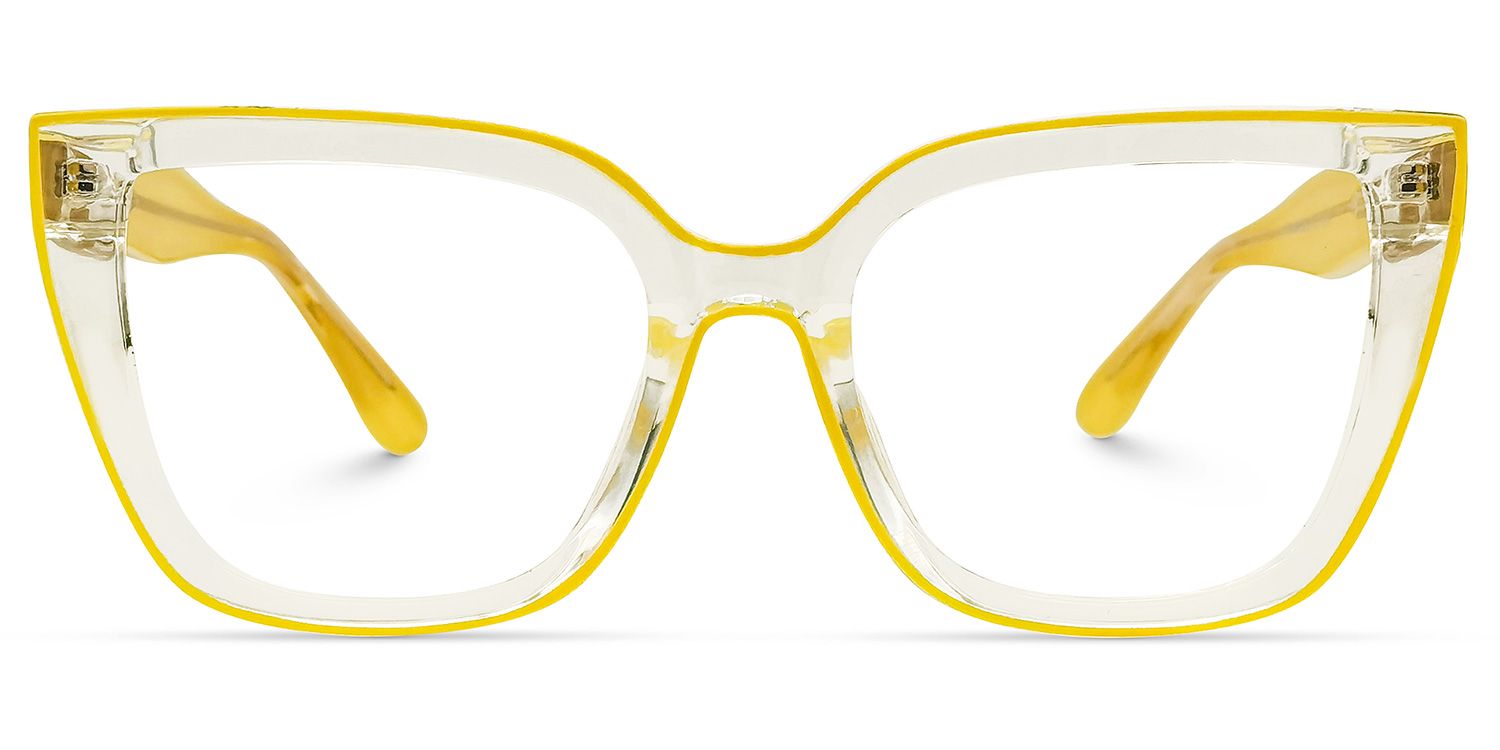 Mirta Square Yellow Glasses | ZEELOOL Canada0