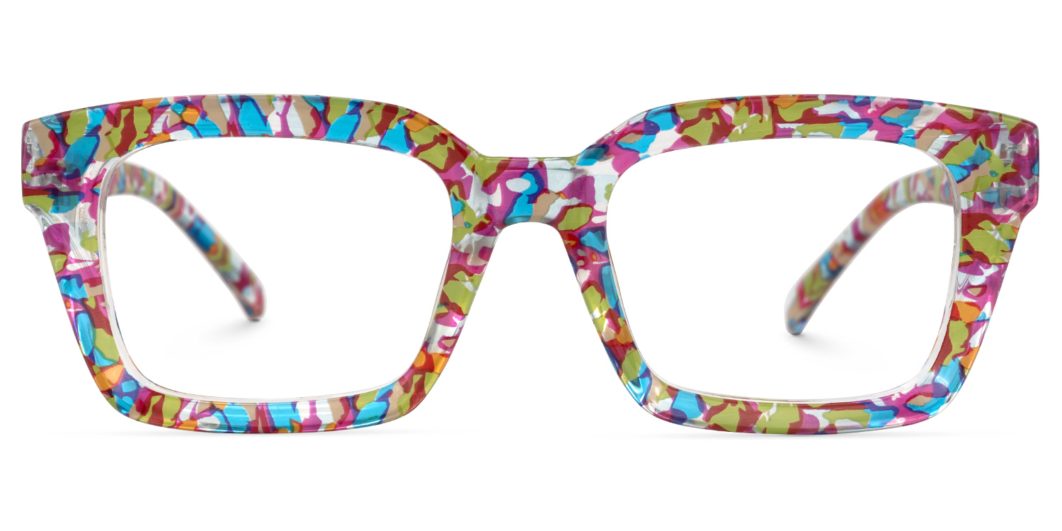 Tasfiya Rectangle Multicolor Glasses0