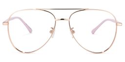 Paige Aviator Rose-Gold Glasses0