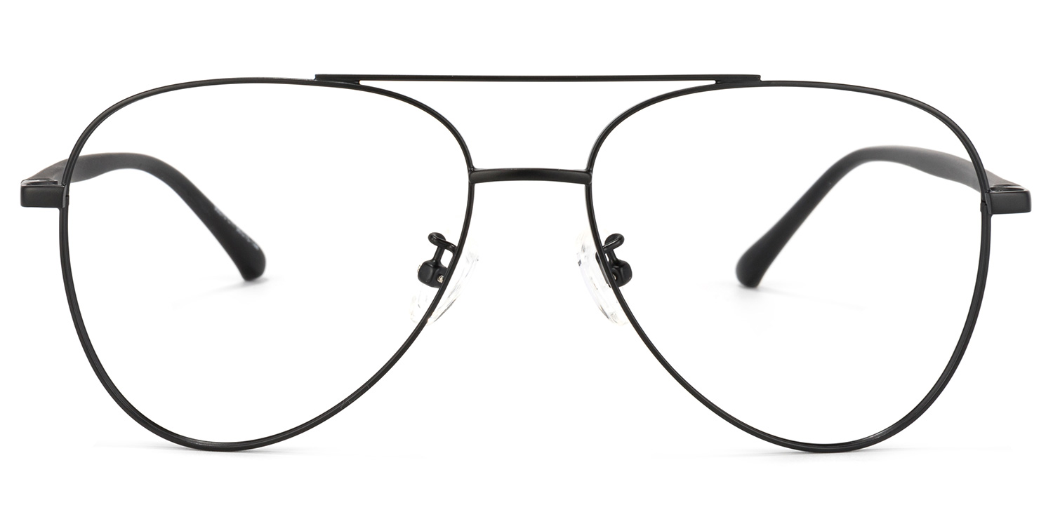 Paige Aviator Black Glasses0