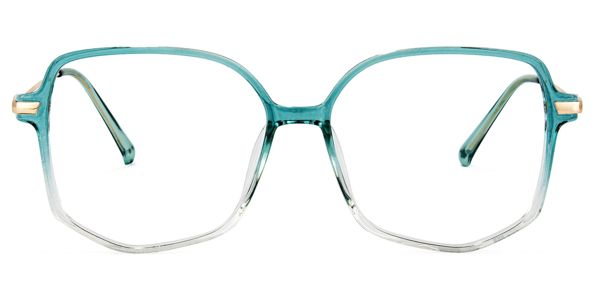 Payton Green Geometric Frame Glasses | Zeelool1