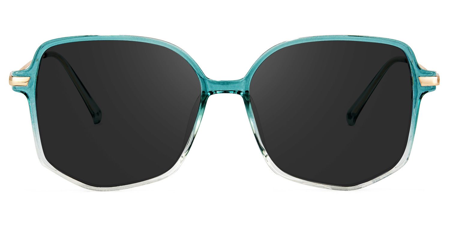 Payton Geometric Green Sunglasses | ZEELOOL Canada0