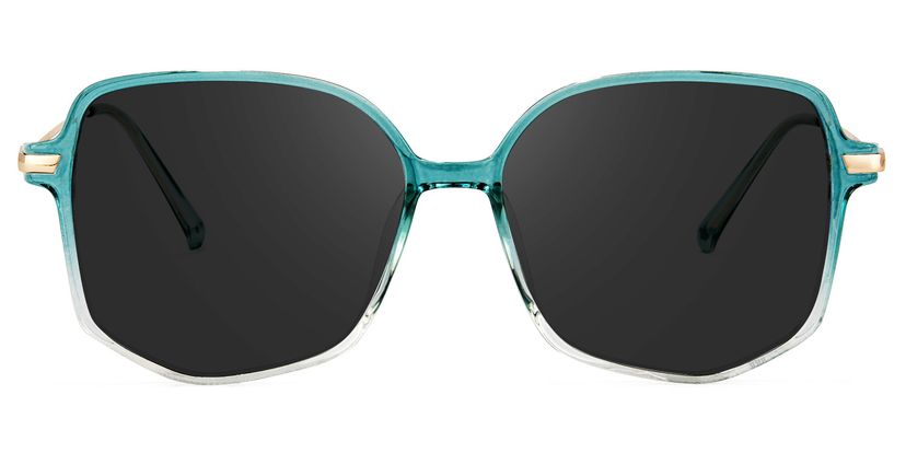 Payton Geometric Green Sunglasses