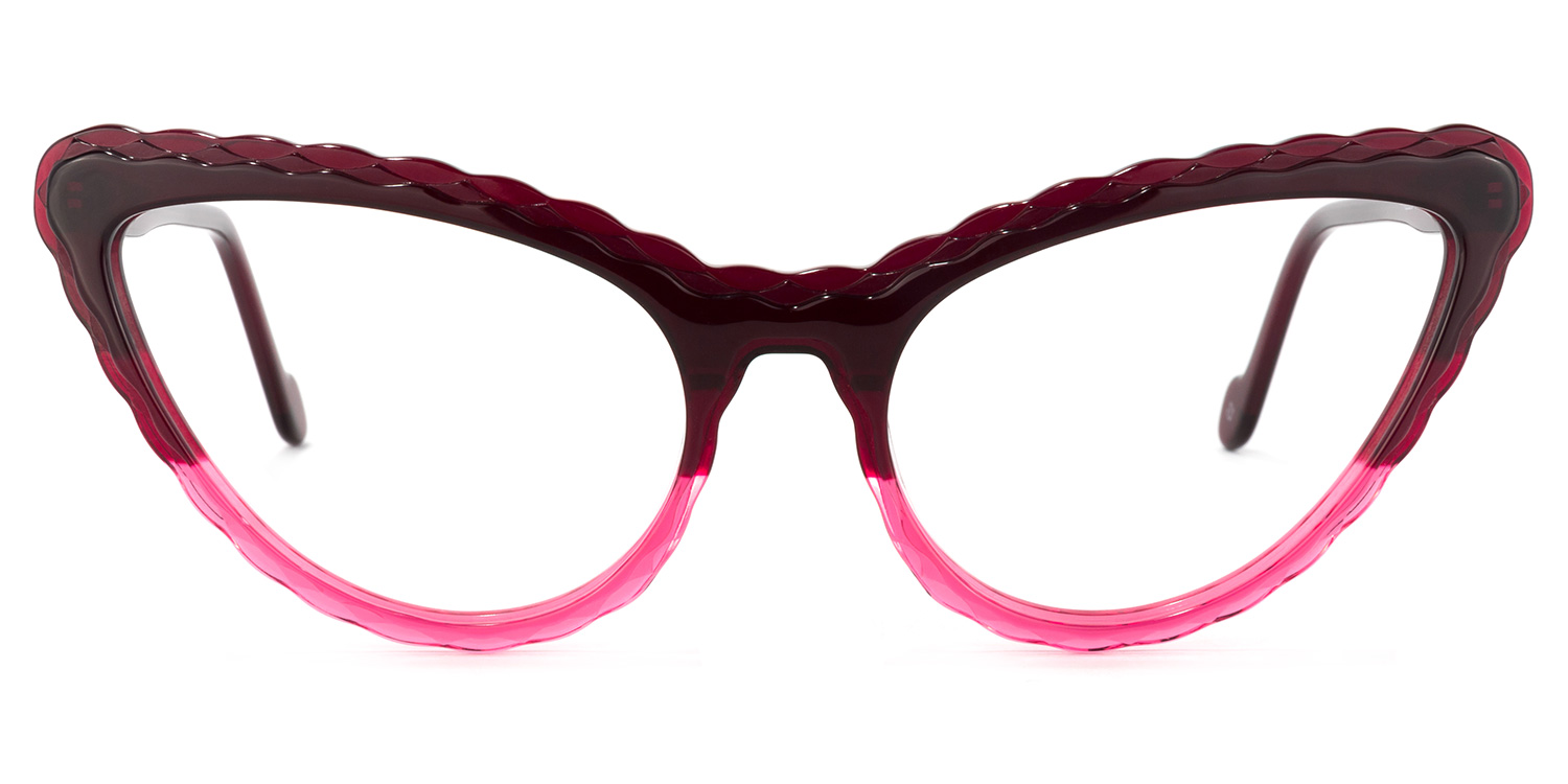 Presley Cateye Dark-Red Glasses | ZEELOOL Canada0