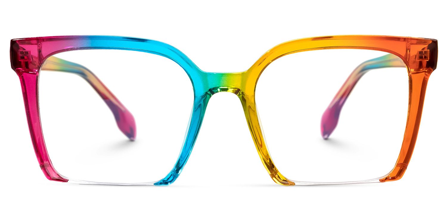 Misty Square Colorful Glasses | ZEELOOL Canada0
