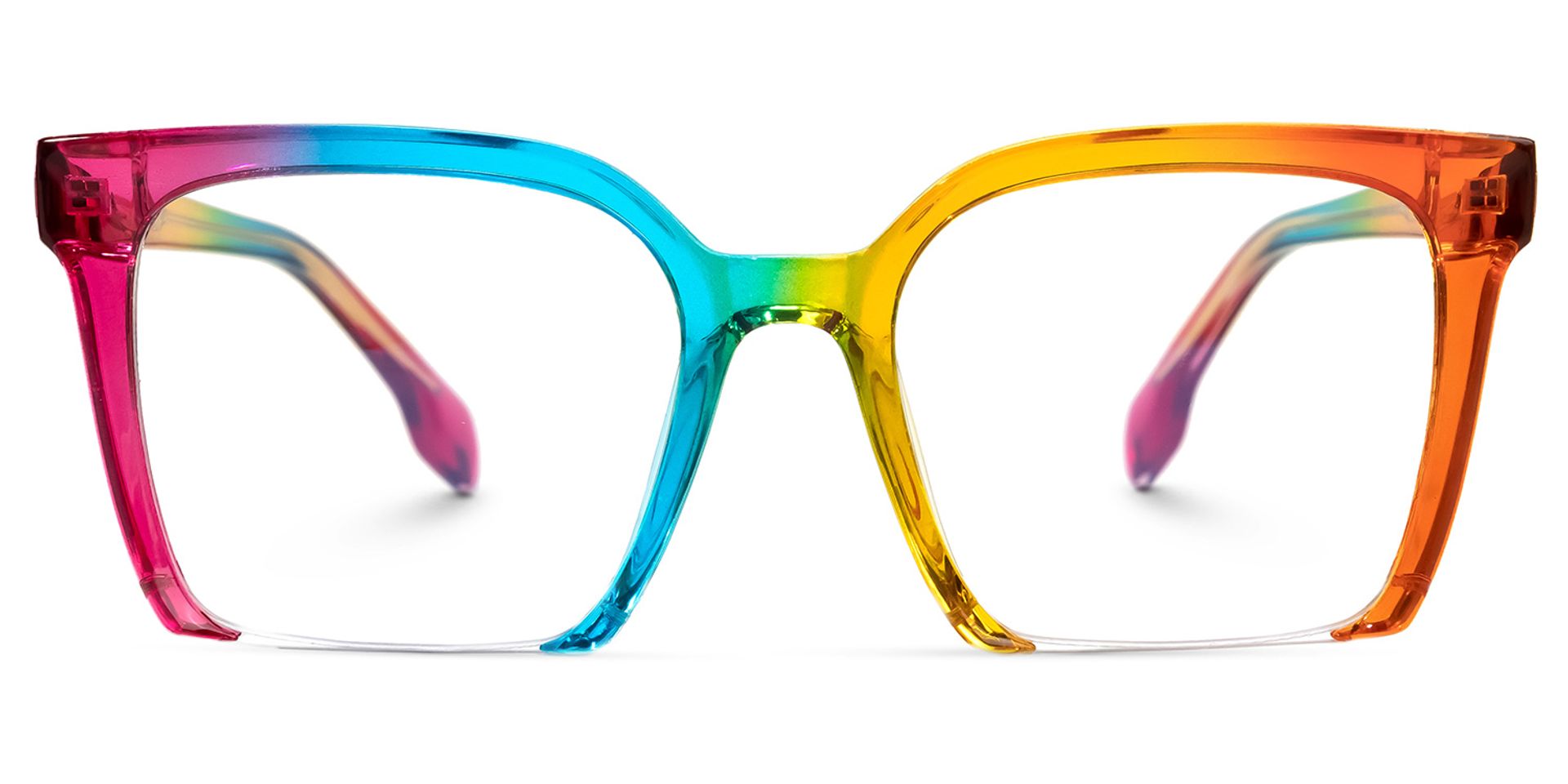 Misty Square Colorful Glasses | ZEELOOL Canada0