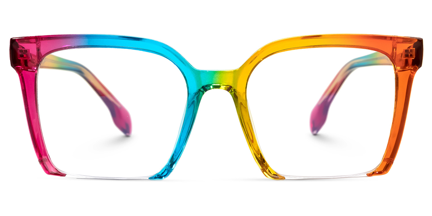 Misty Square Colorful Glasses | ZEELOOL Canada0