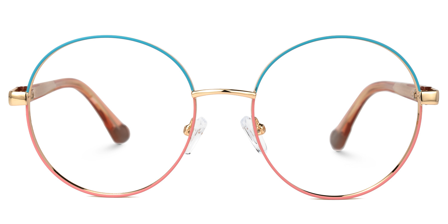 Palmore Round Blue-Orange Glasses | ZEELOOL Canada0