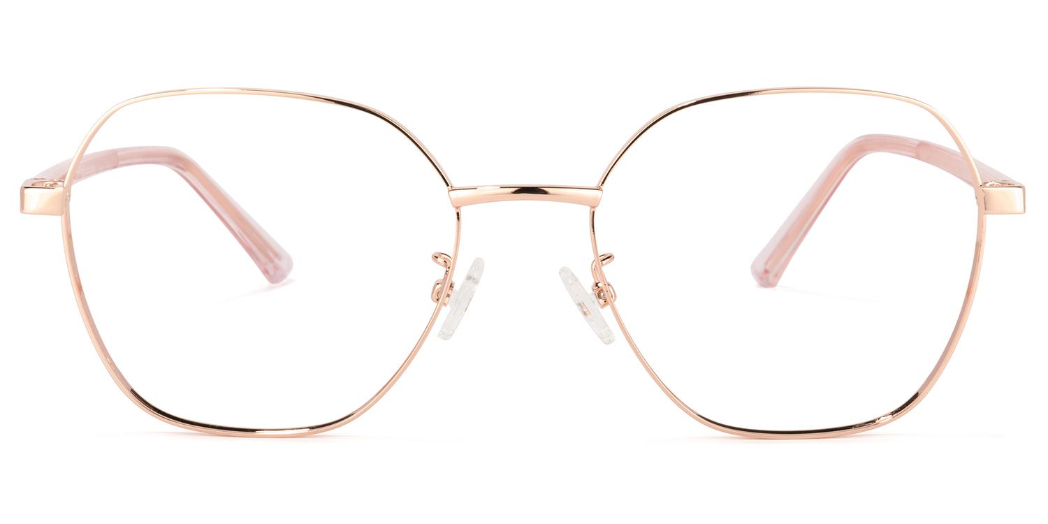 Perry Geometric Rose-Gold Glasses | ZEELOOL Canada0